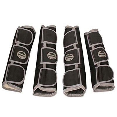 Weatherbeeta Wide Tab Long Travel Boots Black/silver (Cob) from B&Q