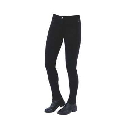  - Dublin Womens/ladies Supa-Fit Zip Up Knee Patch Jodhpurs Black (34In)