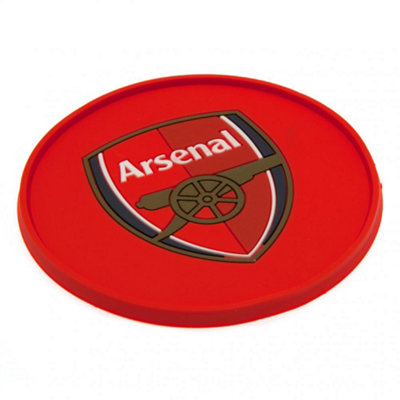 B&Q Red Nal Fc Silicone Coaster (One ) 9.5Cm