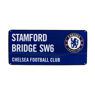 B&Q Blue Chelsea Fc Official Street Sign (One ) Size 40