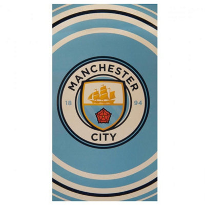  - Manchester City Fc Pulse Towel Blue (One Size)