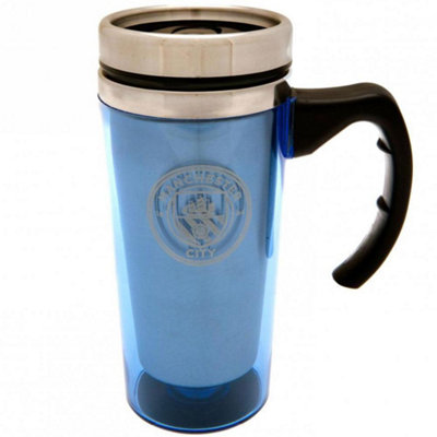  - Manchester City Fc Official Aluminium Travel Mug Sky Blue (One Size)