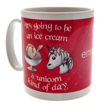 Emoji Official Unicorn Mug Red/white (One Size) from B&Q