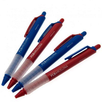 Fc Barcelona Pen Set (Pack Of 4) Blue/red (One Size) from B&Q