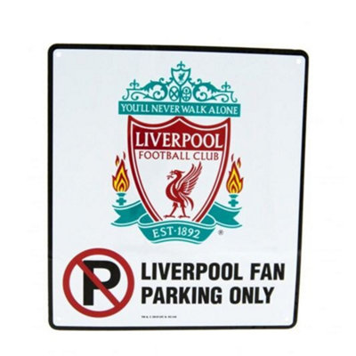 Liverpool Fc No Parking Sign White (One Size) from B&Q