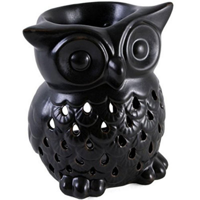Something Different Black Owl Oil Burner Black (One Size) from B&Q