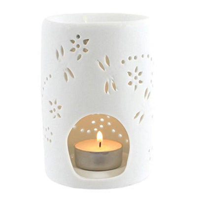  - Something Different Cut Out Dragonfly Oil Burner White (One Size)