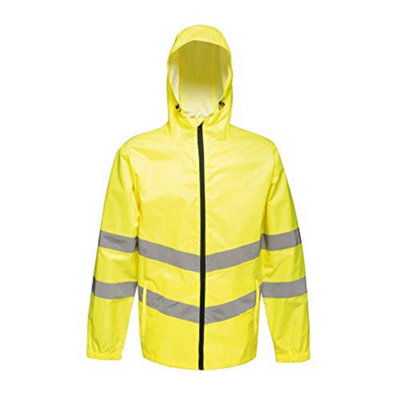 Regatta Unisex Hi Vis Pro Packaway Reflective Work Jacket Orange