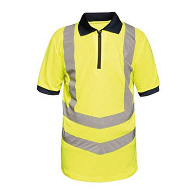 B&Q -  Mens Hi Vis Pro Reflective Work Polo Shirt