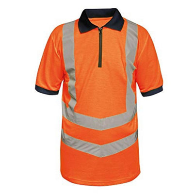 B&Q -  Mens Hi Vis Pro Reflective Work Polo Shirt