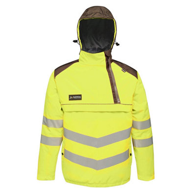 B&Q -  Mens Tactical Hi Vis Waterproof Reflective Overhead Bomber Jacket