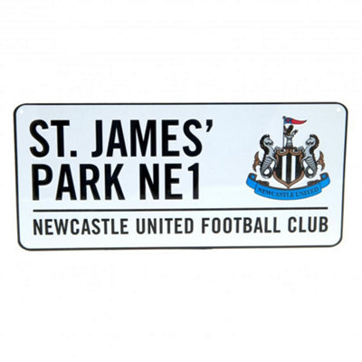  - Newcastle United Fc Official Street Sign White (One Size)