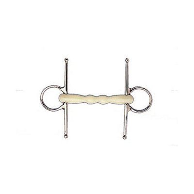 Lorina Flexi Mullen Mouth Full Cheek Snaffle Silver/white (5In) from B&Q
