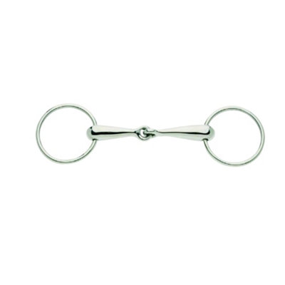 Lorina Thin German Hollow Mouth Loose Ring Snaffle Silver (5.5In) from B&Q