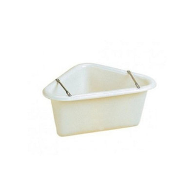 Stubbs Plastic Corner Manger White (One Size) from B&Q