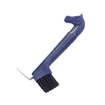 Lincoln Horse Head Hoof Pick With Brush Blue (One Size) from B&Q