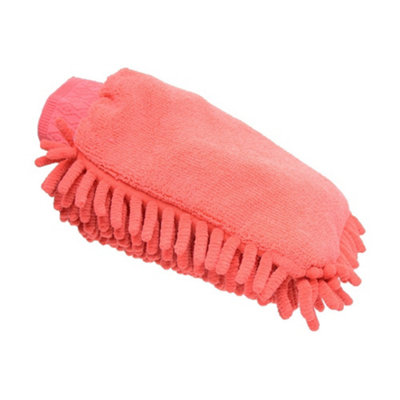 Lincoln Microfibre Grooming Mitt Red (One Size) from B&Q
