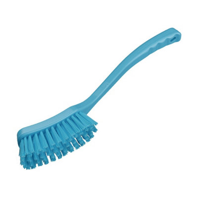 Hill Brush Stiff Long Handled Brush Blue (One Size) from B&Q