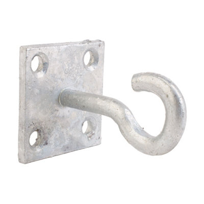Perry Equestrian Chain Hook On Plate (Pack Of 2) Galvanised (One Size) from B&Q