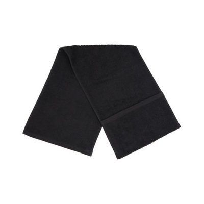 B&Q Black Towel City Luxury Pocket Gym Towel (One ) Size 29