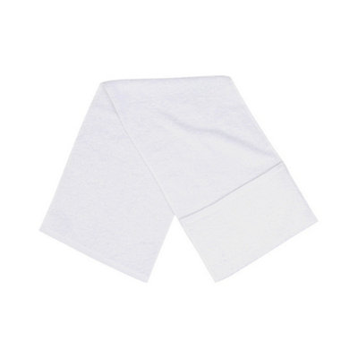 - Towel City Luxury Pocket Gym Towel White (One Size)