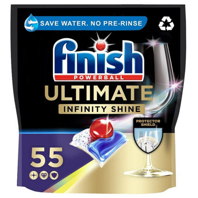 Finish Powerball Ultimate Infinity Dishwasher Tablets 55's from B&Q