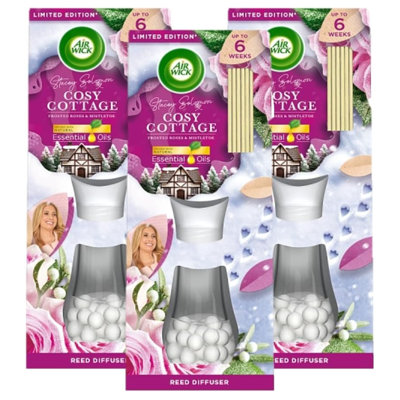 Airwick Air Wick Cosy Cottage Reed Diffuser Air Freshener Frosted Roses 3 X 42Ml from B&Q