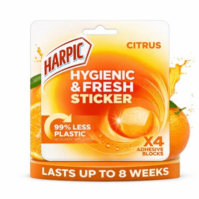 SuperGift.com 4X Harpic Hygenic Sticker Citrus Toilet 4X12G from B&Q