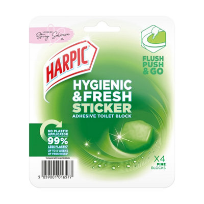 SuperGift.com Harpic Hygenic Sticker Pine Toilet Block 4X12G from B&Q