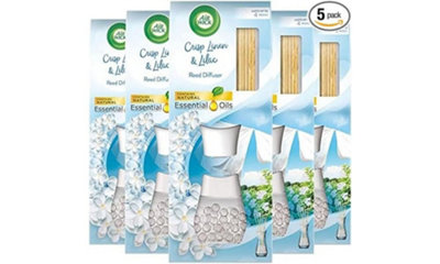 Air Wick Crisp Linen & Lilac Freshener Reed Diffuser 33 Ml Pack Of 5 from B&Q