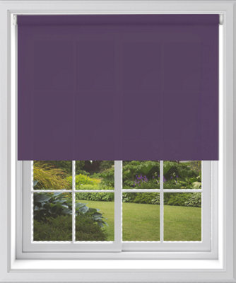 Caecus Blinds Blackout Roller Blind Aubergine 180Cm from B&Q
