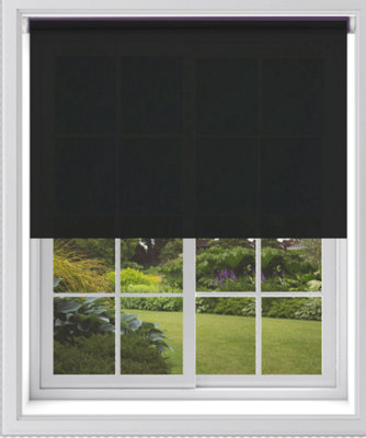 Caecus Blinds Blackout Roller Blind Black 60Cm from B&Q