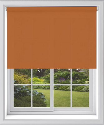 Caecus Blinds Blackout Roller Blind Burnt Orange 150Cm from B&Q
