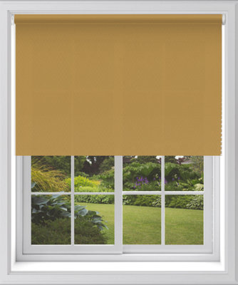 Caecus Blinds Blackout Roller Blind Ochre 150Cm from B&Q