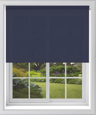 Caecus Blinds Blackout Roller Blind Navy 120Cm from B&Q