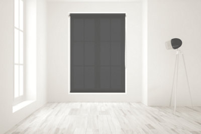 Caecus Blinds Straight Edge Roller Blind 210Cm Black