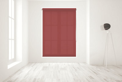 Caecus Blinds Red Straight Edge Roller Blind 210Cm