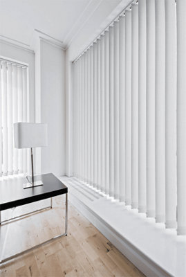 Caecus Blinds Dimout Patterned Vertical Blind Complete 90Cm Grey from B&Q