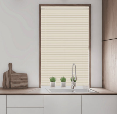 Caecus Blinds Caecus Pvc Long Drop Venetian Blinds Cream 165Cm Width X 210Cm Drop from B&Q
