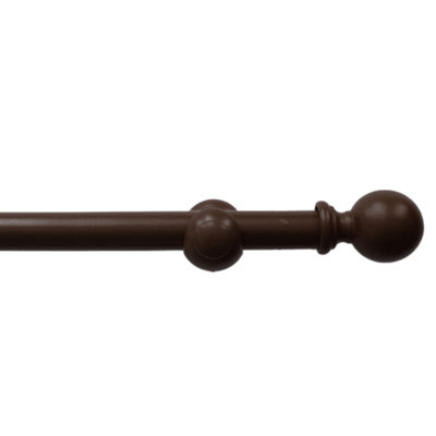 Caecus Blinds Caecus Eyelet Wooden Poles 28mm 200Cm Walnut from B&Q