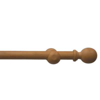 Caecus Blinds Caecus Eyelet Wooden Poles 28mm 240Cm Natural from B&Q