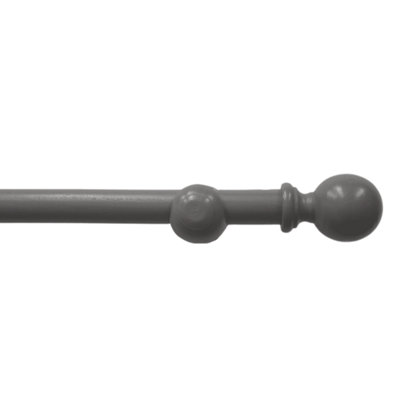 Caecus Blinds Caecus Eyelet Wooden Poles 28mm 300Cm Grey from B&Q