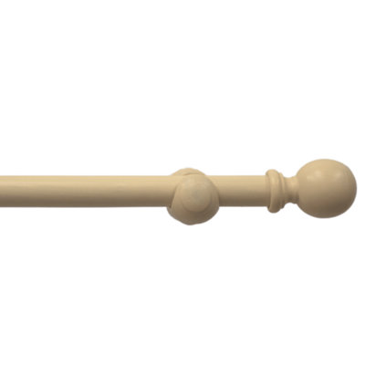 Caecus Blinds Caecus Eyelet Wooden Poles 28mm 360Cm Cream from B&Q