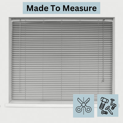 Caecus Blinds Caecus Made To Measure Aluminium Venetian Blind Silver 120Cm X 210Cm from B&Q