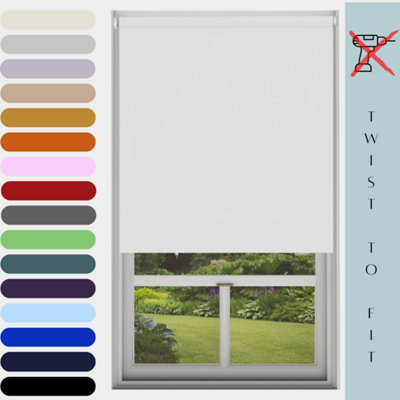 Caecus Blinds Mtm Blackout Roller Blind White 210Cm 210Cm Drop from B&Q