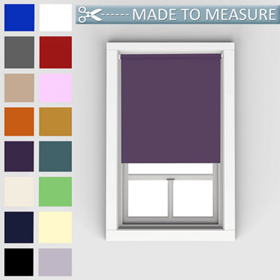Caecus Blinds Made To Measure Blackout Roller Blind Aubergine 150Cm from B&Q