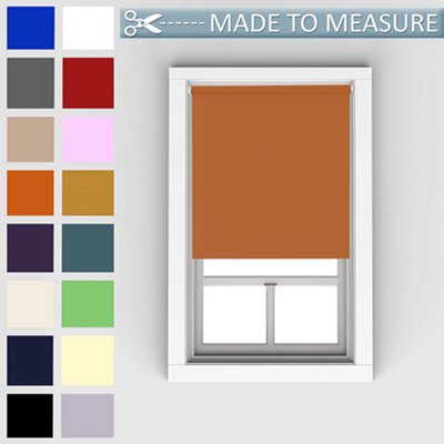 Caecus Blinds Made To Measure Blackout Roller Blind Burnt Orange 060Cm from B&Q