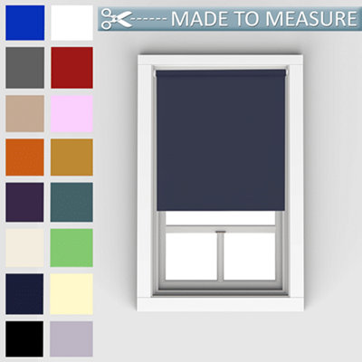 Caecus Blinds Made To Measure Blackout Roller Blind Navy 180Cm from B&Q