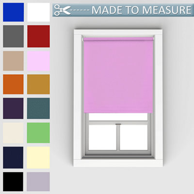 Caecus Blinds Made To Measure Blackout Roller Blind Pink 090Cm from B&Q