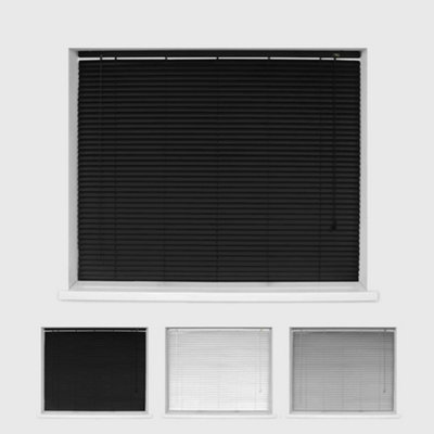 Caecus Blinds Aluminium Venetian Blinds Black 210Cm X 150Cm from B&Q